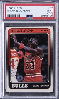 1988-89 Fleer #17 Michael Jordan - PSA MINT 9 (OC)